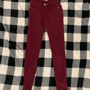 Maroon Jean Leggings